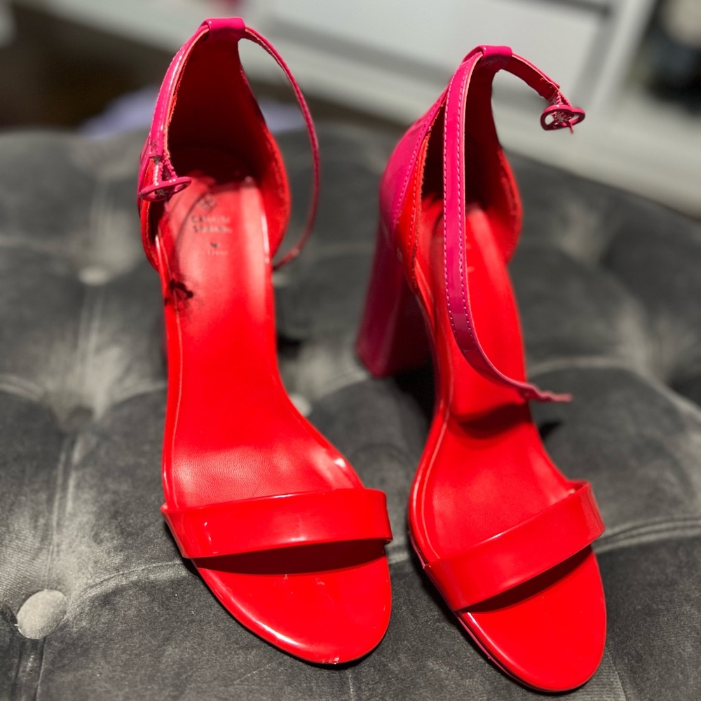 Call It Spring Block Red&Pink Heels - image 3